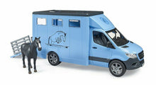 Carica l'immagine nel visualizzatore di Gallery, BRUDER MB Sprinter camion per trasporto animali 1 cavallo 02674