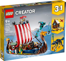Carica l'immagine nel visualizzatore di Gallery, LEGO CREATOR Nave Vichinga e Jörmungandr 31132