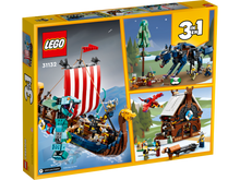 Carica l'immagine nel visualizzatore di Gallery, LEGO CREATOR Nave Vichinga e Jörmungandr 31132