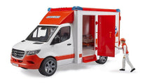 Carica l'immagine nel visualizzatore di Gallery, MB Sprinter Ambulanza con Autista BRUDER 02676