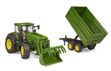 Carica l'immagine nel visualizzatore di Gallery, John Deere 7R con Caricatrice Frontale e Rimorchio BRUDER 03155