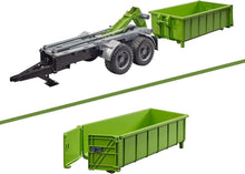 Carica l'immagine nel visualizzatore di Gallery, BRUDER Rimorchio per trattori con container ribaltabile 02035