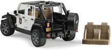 Carica l'immagine nel visualizzatore di Gallery, BRUDER Jeep Wrangler Unlimited Rubicon Polizia con poliziotto 02526