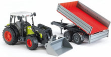 Carica l'immagine nel visualizzatore di Gallery, BRUDER Claas Nectis 267 F con benna e rimorchio 02112
