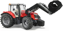 Carica l'immagine nel visualizzatore di Gallery, BRUDER Trattore Massey Ferguson 7600 con benna 03047