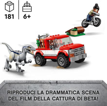 Carica l'immagine nel visualizzatore di Gallery, LEGO JURASSIC WORLD La cattura dei Velociraptor Blue e Beta 76946