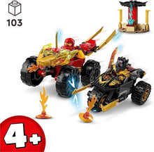 Carica l'immagine nel visualizzatore di Gallery, LEGO NINJAGO Battaglia su auto e moto di Kai e Ras 71789