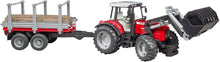 Carica l'immagine nel visualizzatore di Gallery, BRUDER Massey Ferguson 7480 con caricatore frontale 02046