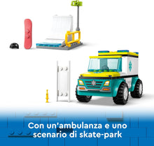 Carica l'immagine nel visualizzatore di Gallery, LEGO CITY Ambulanza di emergenza e snowboarder 60403