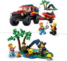 Carica l'immagine nel visualizzatore di Gallery, LEGO CITY Fuoristrada antincendio e gommone di salvataggio 60412