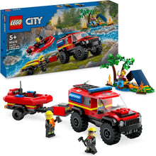 Carica l'immagine nel visualizzatore di Gallery, LEGO CITY Fuoristrada antincendio e gommone di salvataggio 60412