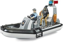 Carica l'immagine nel visualizzatore di Gallery, BRUDER Gommone polizia con sommozzatore e accessori 62733