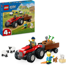 Carica l'immagine nel visualizzatore di Gallery, LEGO CITY Trattore agricolo rosso con rimorchio e pecore 60461