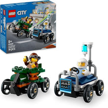 Carica l'immagine nel visualizzatore di Gallery, LEGO CITY Pack veicoli da corsa: aereo contro letto d’ospedale 60459