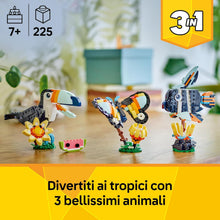Carica l'immagine nel visualizzatore di Gallery, LEGO CREATOR Animali selvatici: tucano tropicale 31173