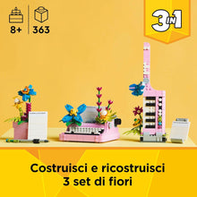Carica l'immagine nel visualizzatore di Gallery, LEGO CREATOR Macchina da scrivere con fiori 31169