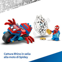 Carica l'immagine nel visualizzatore di Gallery, LEGO MARVEL Spidey sulla moto contro Rhino 11206