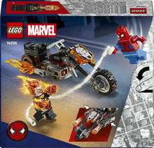 Carica l'immagine nel visualizzatore di Gallery, LEGO MARVEL Spider-Man vs. Ghost Rider in motocicletta 76335