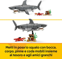 Carica l'immagine nel visualizzatore di Gallery, LEGO CREATOR Squalo con scrigno del tesoro 31381