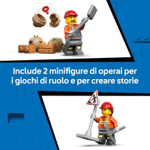 Carica l'immagine nel visualizzatore di Gallery, LEGO CITY Scavatrice da cantiere gialla 60480