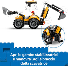 Carica l'immagine nel visualizzatore di Gallery, LEGO CITY Scavatrice da cantiere gialla 60480