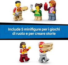 Carica l'immagine nel visualizzatore di Gallery, LEGO CITY Centro di consegna pizze con veicoli 60496