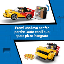 Carica l'immagine nel visualizzatore di Gallery, LEGO CITY Centro di consegna pizze con veicoli 60496
