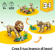 Carica l'immagine nel visualizzatore di Gallery, LEGO CREATOR Animali selvatici: Leone Maestoso 31386