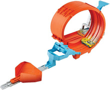 Carica l'immagine nel visualizzatore di Gallery, HOT WHEELS Pista Acrobazie nel Loop con Lanciatore Doppio, Rampa a Molla GTV13