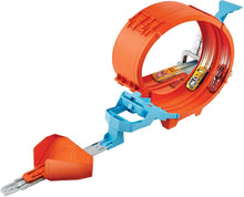 Carica l'immagine nel visualizzatore di Gallery, HOT WHEELS Pista Acrobazie nel Loop con Lanciatore Doppio, Rampa a Molla GTV13
