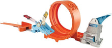 Carica l'immagine nel visualizzatore di Gallery, HOT WHEELS Pista Acrobazie nel Loop con Lanciatore Doppio, Rampa a Molla GTV13