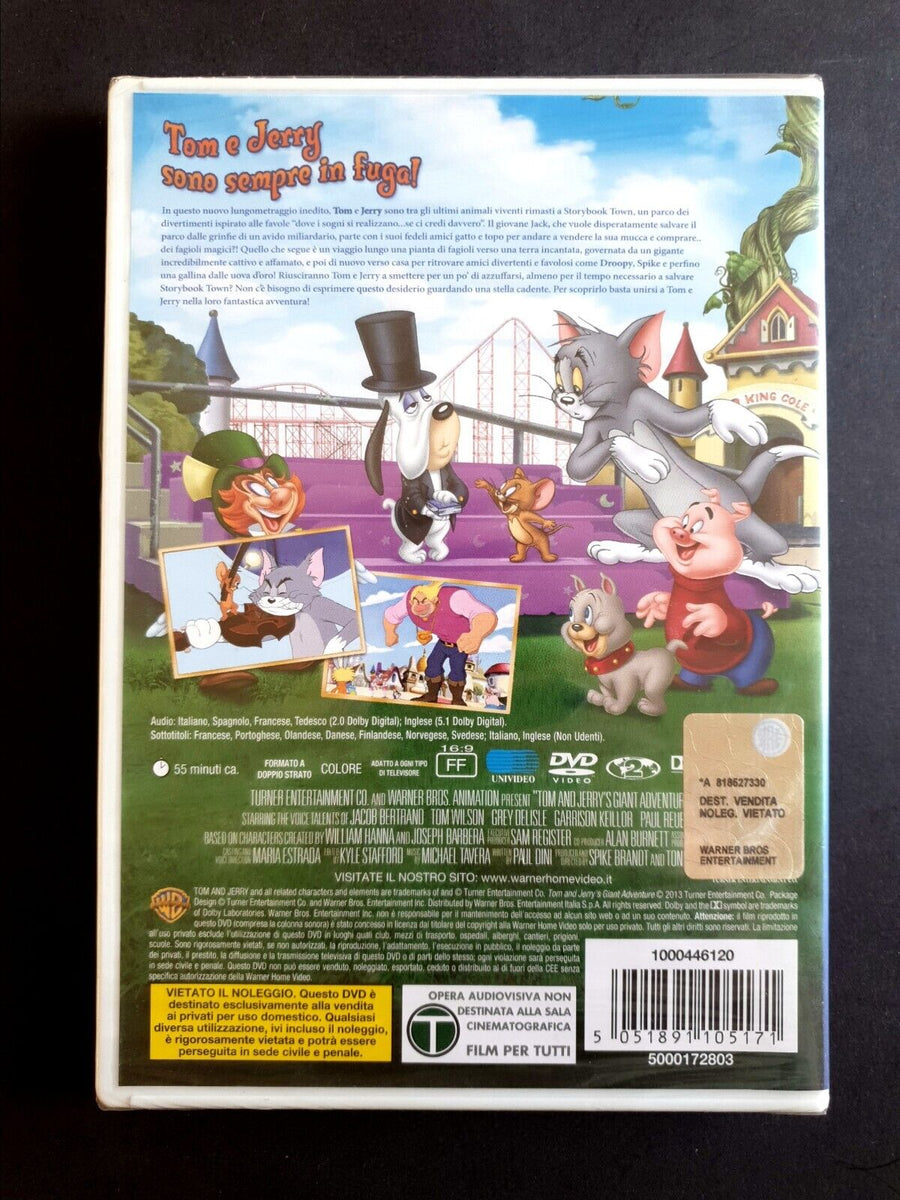 TOM & JERRY AVVENTURE GIGANTI film originale DVD Nuovo Sigillato