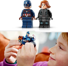 Carica l'immagine nel visualizzatore di Gallery, LEGO MARVEL Motociclette di Black Widow e Captain America 76260