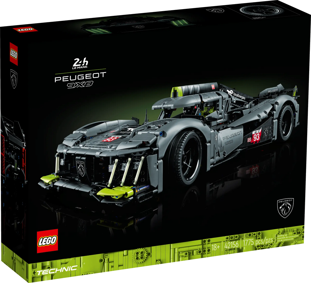 LEGO TECHNIC PEUGEOT 9X8 24H Le Mans Hybrid Hypercar 42156