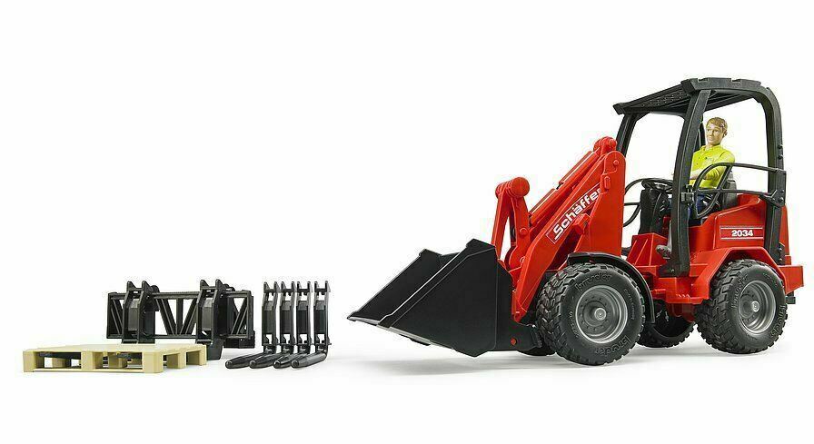 BRUDER Schäffer movimento terra 2034 con accessori e figura 02191