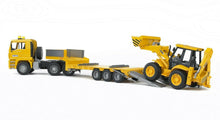 Carica l'immagine nel visualizzatore di Gallery, BRUDER MAN TGA bilico con scavatore JCB 4CX Backhoe 02776
