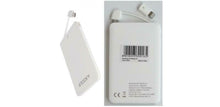 Carica l'immagine nel visualizzatore di Gallery, POWER BANK 2600mAh 5V 1A BIANCO PER MICRO USB-B o LIGHTNING GROOVY
