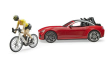 Carica l'immagine nel visualizzatore di Gallery, BRUDER Roadster con bicicletta e ciclista 03485
