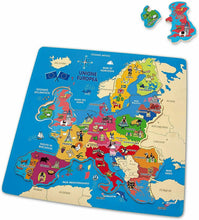 Carica l'immagine nel visualizzatore di Gallery, FATTO DI LEGNO Scopri l'Europa Puzzle Ed. Teorema gioco in legno educativo 40461
