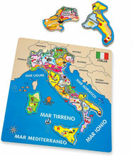 Carica l'immagine nel visualizzatore di Gallery, FATTO DI LEGNO Scopri l'Italia Puzzle Ed. Teorema gioco in legno educativo 40462
