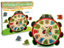 Carica l'immagine nel visualizzatore di Gallery, FATTO DI LEGNO Orologio Coccinella TEOREMA gioco in legno educativo 40527
