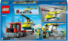 Carica l&#39;immagine nel visualizzatore di Gallery, LEGO CITY Trasportatore di elicotteri di salvataggio 60343
