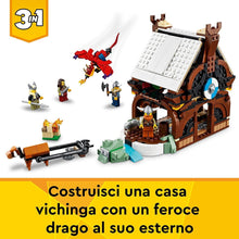 Carica l&#39;immagine nel visualizzatore di Gallery, LEGO CREATOR Nave Vichinga e Jörmungandr 31132
