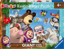 Carica l'immagine nel visualizzatore di Gallery, RAVENSBURGER PUZZLE GIANT 24pz Gli amici di Masha e Orso 03133
