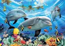 Carica l'immagine nel visualizzatore di Gallery, RAVENSBURGER PUZZLE 300pz XXL Delfini- Animali nei Caraibi 13052
