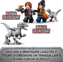Carica l'immagine nel visualizzatore di Gallery, LEGO JURASSIC WORLD La cattura dei Velociraptor Blue e Beta 76946

