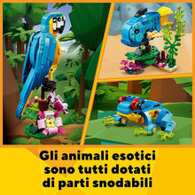 Carica l&#39;immagine nel visualizzatore di Gallery, LEGO CREATOR Pappagallo esotico 31136
