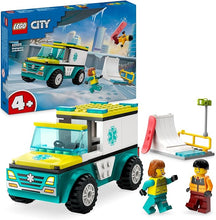 Carica l'immagine nel visualizzatore di Gallery, LEGO CITY Ambulanza di emergenza e snowboarder 60403
