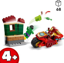 Carica l'immagine nel visualizzatore di Gallery, LEGO MARVEL Iron man con moto e The Hulk 76287
