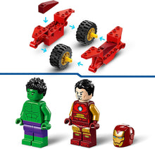 Carica l&#39;immagine nel visualizzatore di Gallery, LEGO MARVEL Iron man con moto e The Hulk 76287
